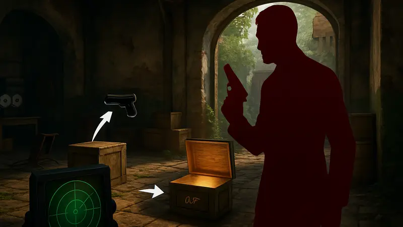 Коллекционные предметы Legacy в 007 First Light, скриншот из игры с подсказками по поиску.