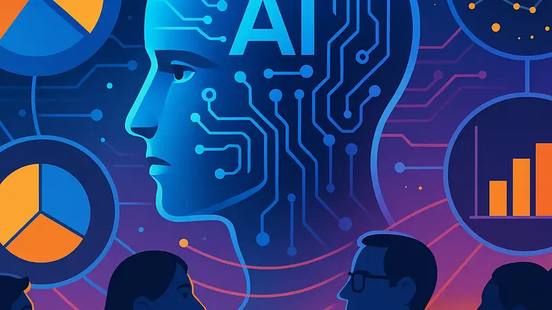 Диаграмма или изображение, символизирующее искусственный интеллект и его будущее, мнения экспертов