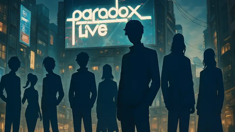 Постер аниме-фильма Paradox Live с главными персонажами, объявляющий о выходе полнометражной картины