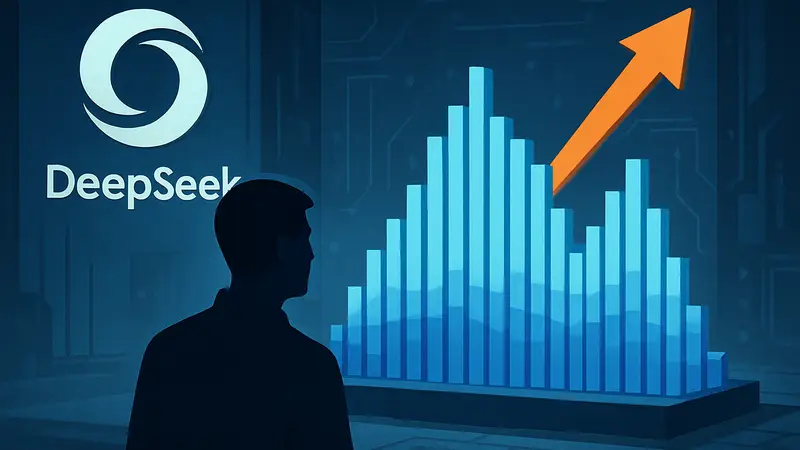 Логотип DeepSeek и визуализация ускорения больших языковых моделей с помощью DSpark
