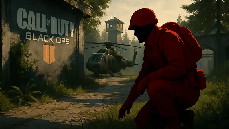 Игровой скриншот Call of Duty: Black Ops 7 Endgame с персонажем в режиме скрытности.