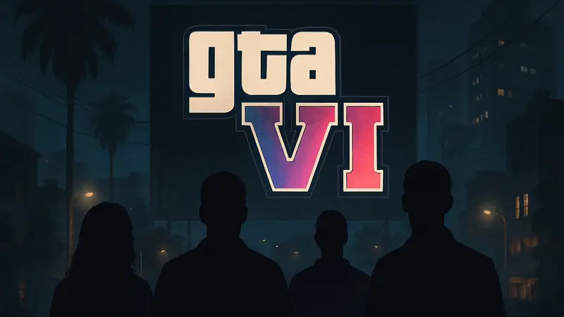 Логотип GTA 6 на тёмном фоне, символизирующий новую теорию заговора и ожидания предзаказов.