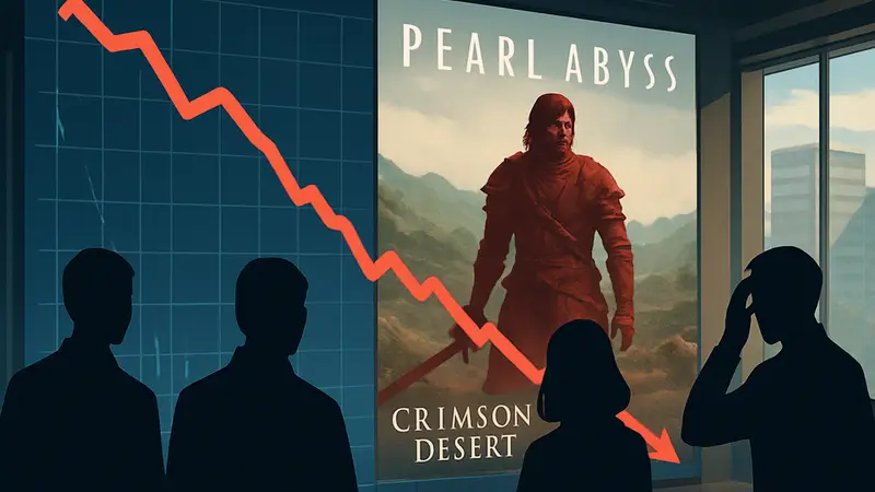 График падения акций Pearl Abyss на фондовом рынке