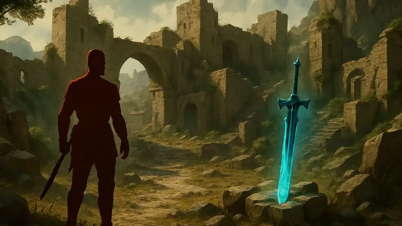 Hound в Crimson Desert: иллюстрация локации или мощный двуручный меч Hound's Claws.