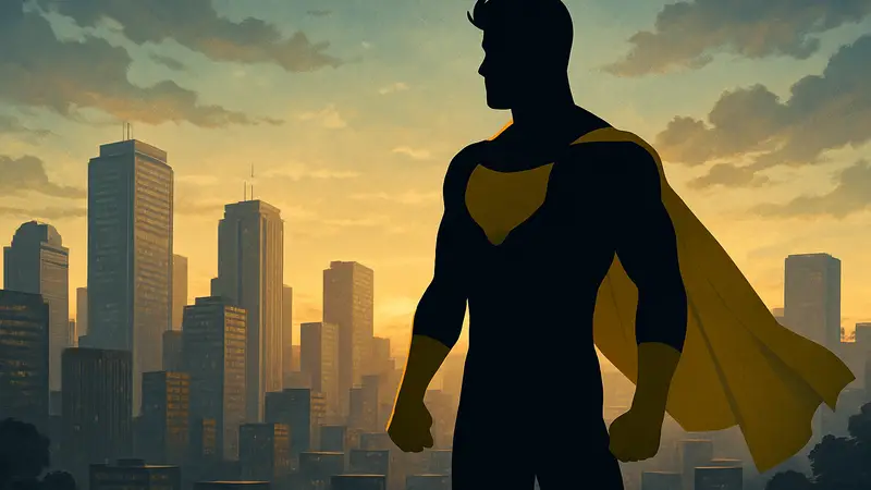 Обложка сериала «Неуязвимый» с Марком Грейсоном в костюме супергероя, анонс 5 сезона 2027 года