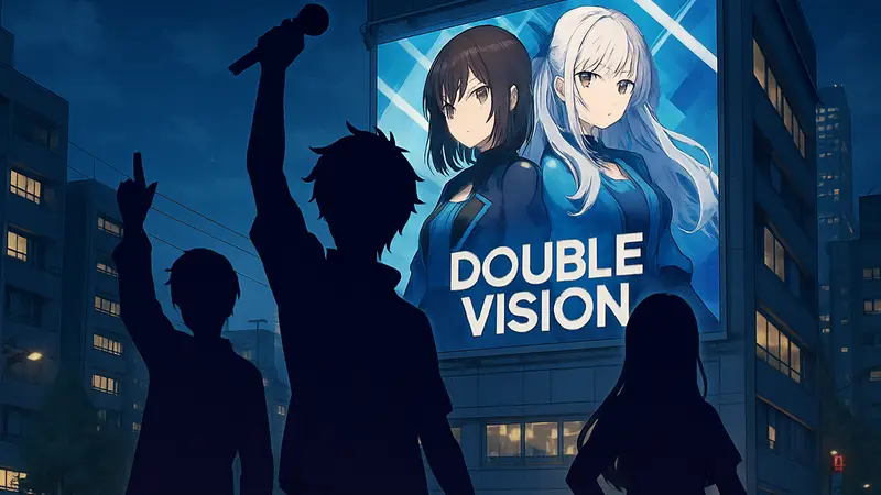 Виртуальный айдол-юнит BY THE BEAT анонсирует сингл Double Vision на фоне аниме-графики