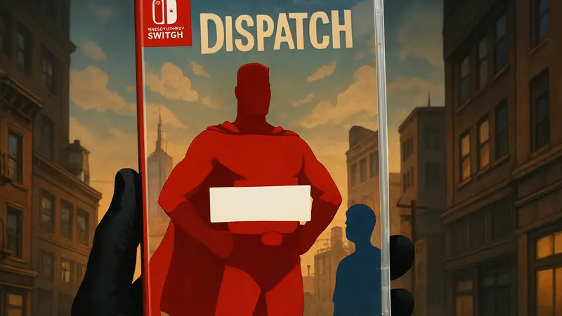 Обложка игры Dispatch на Nintendo Switch с отметкой о цензурных правках.