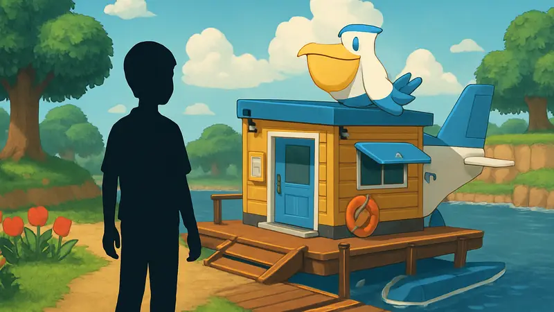 Фан-воссоздание Pelipper Air из Animal Crossing: New Horizons в игре Pokopia