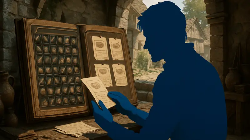 Игрок Клифф изучает рецепты в инвентаре Crimson Desert.