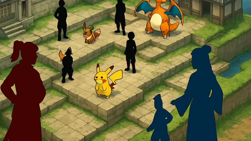 Скриншот битвы из тактической ролевой игры Pokémon Conquest на Nintendo DS
