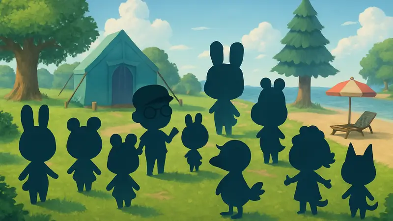 Изображение различных жителей Animal Crossing: New Horizons на острове, игровые персонажи
