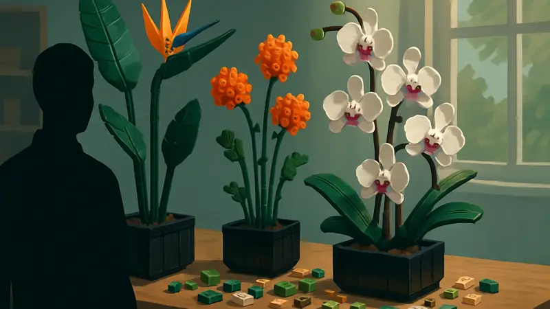 Утекшее изображение нового набора LEGO Botanicals, показывающего дизайн растений и кубиков