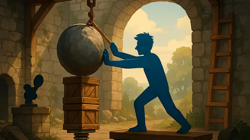 Crushed in Time: скриншот из игры с забавной физической головоломкой