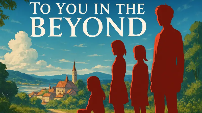 Постер аниме фильма «To You in the Beyond» с главными персонажами.