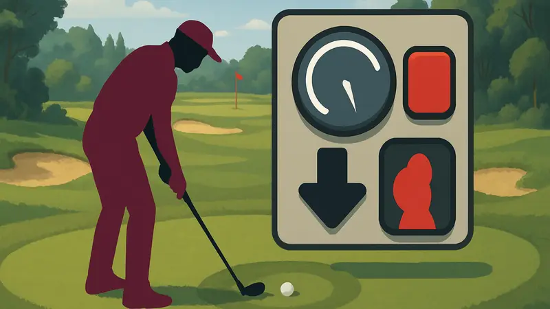 Изображение игрового поля Normal Golf Game с необычным интерфейсом управления.