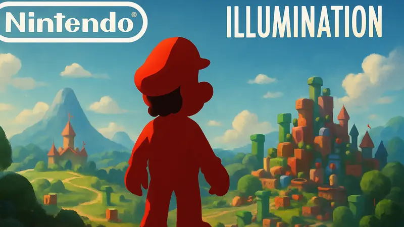 Логотипы Nintendo и Illumination, иллюстрация к новому анимационному фильму