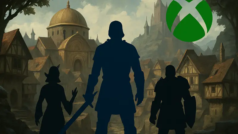 Обложка классической Xbox RPG, логотип Xbox, амбициозные ролевые игры