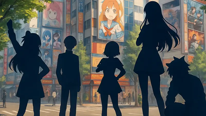 Персонажи из различных аниме 2010-х годов, демонстрирующие старые тропы