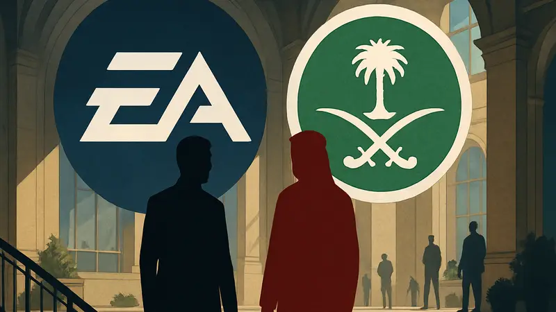 Логотипы Electronic Arts и PIF, символизирующие одобренную сделку по приобретению.