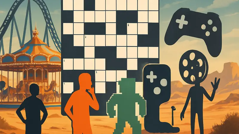 Кроссворд GameRant с игровыми и кинозагадками, иллюстрация головоломки