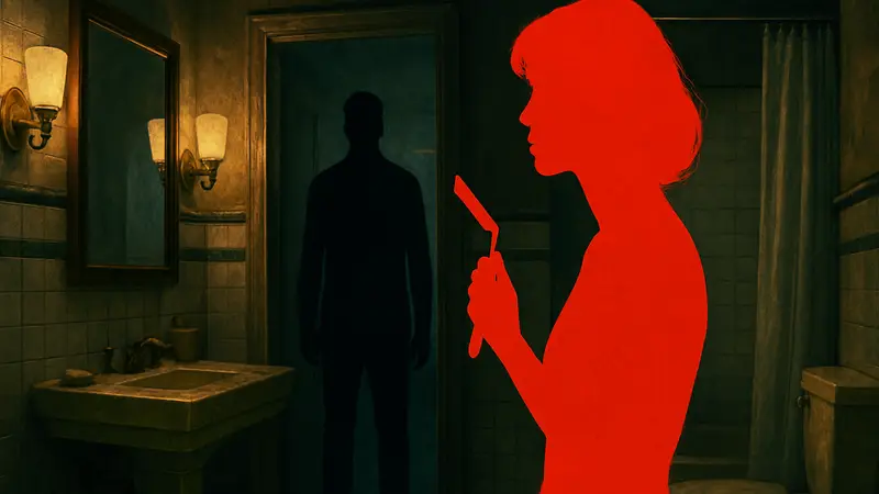 Кадр из фильма «Бритва» Брайана Де Пальмы, демонстрирующий его стилистику триллера.