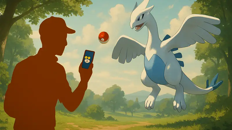 Тренер Pokémon Go ловит легендарного покемона во время события "Дорога к Легендам"