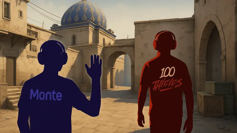 Игрок Monte Gizmy прощается с командой, переходя в 100 Thieves в киберспорте CS2.