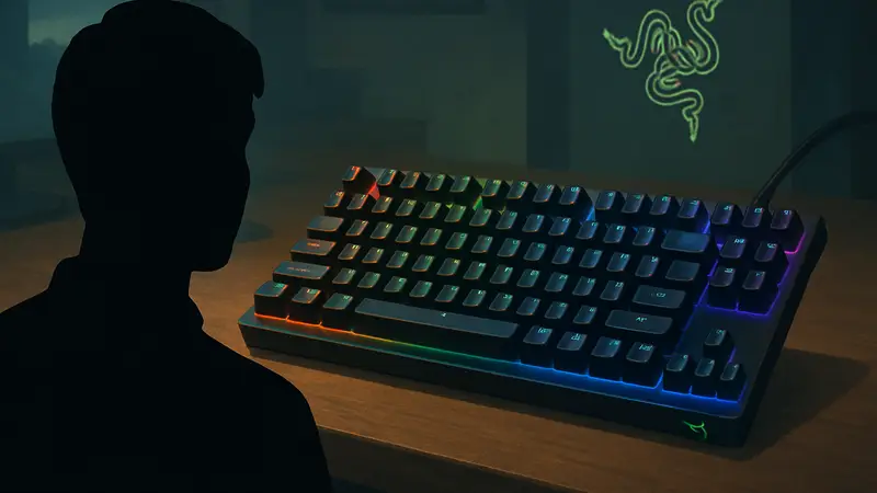 Игровая механическая клавиатура Razer Huntsman с RGB-подсветкой и премиальным дизайном.
