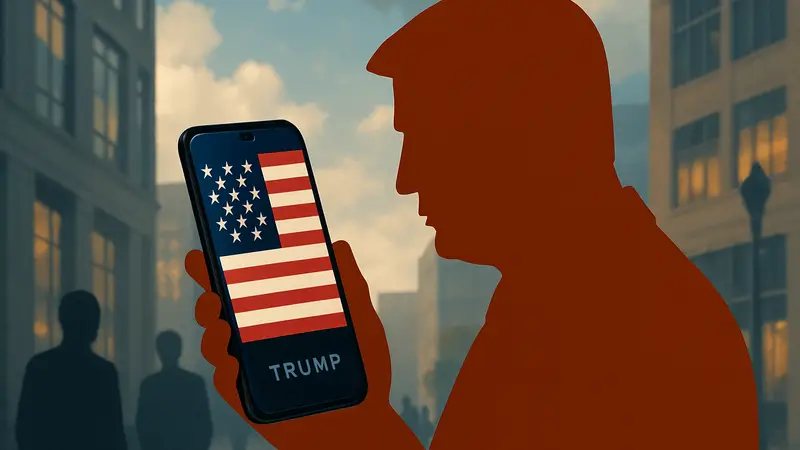 Смартфон Trump Mobile T1 Phone с некорректным изображением флага США на экране или корпусе, демонстрирующим ошибку в количестве полос.