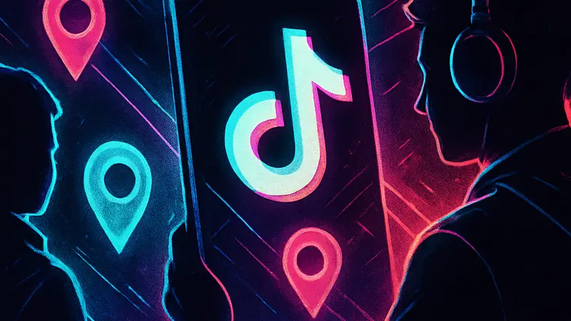 Логотип TikTok на смартфоне, символизирующий сбор пользовательских данных и вопросы конфиденциальности.