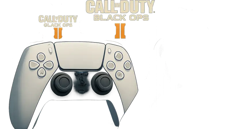 Логотипы Call of Duty: Black Ops и Black Ops 2 на фоне контроллера PS5, вызывающие недоумение.