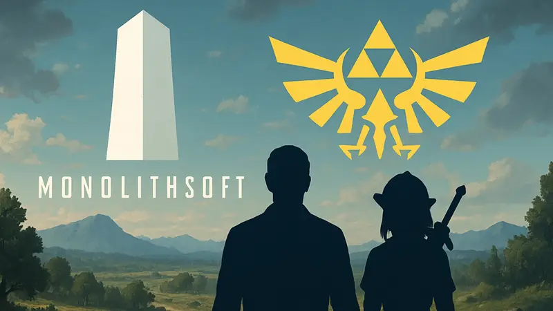 Логотип Monolith Soft и символ серии Zelda, намекающие на будущее сотрудничество