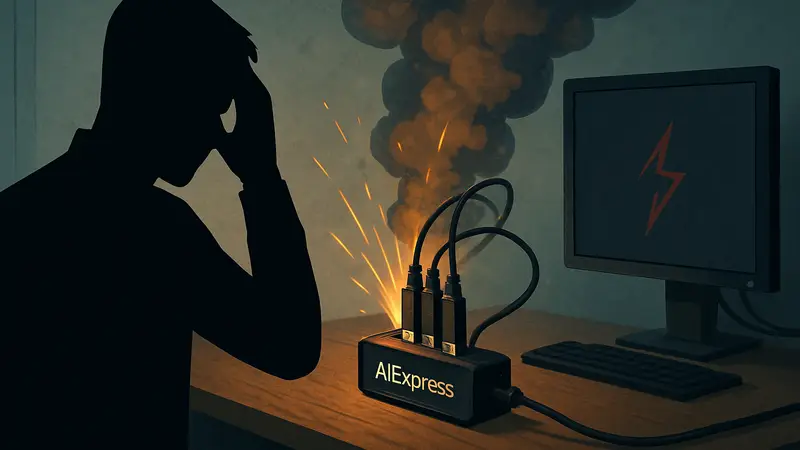 Опасный USB-хаб с AliExpress. Дешёвая электроника, проблемы с питанием ПК.