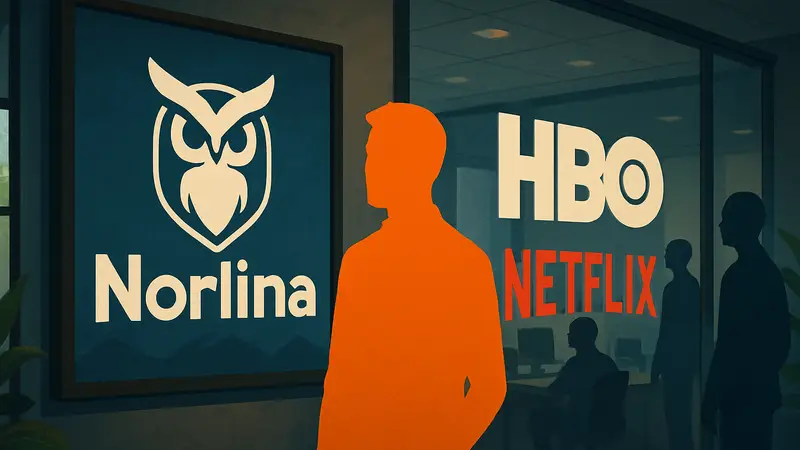 Логотип российской игровой студии Norlina и упоминание HBO, Netflix в контексте кадрового назначения