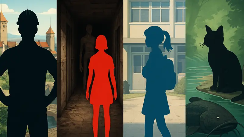 Обложки новых ПК-игр: градостроитель Hooded Horse, PS2-хоррор, школьная RPG и игра про сома.