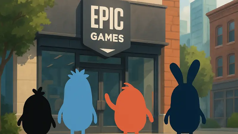 Игровые персонажи из серии Dumb Ways, смешные бобы в Epic Games Store.