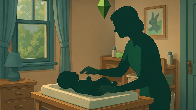 Обновление Sims 4: младенец на пеленальном столике, уход за ним стал проще.