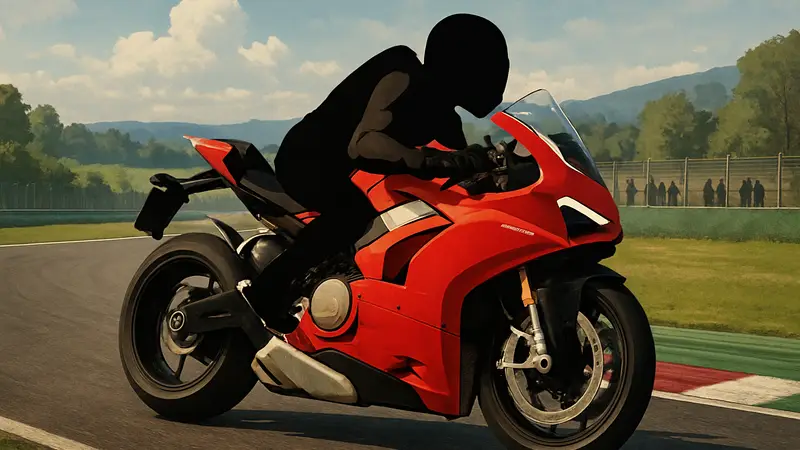 Обложка игры RIDE 6, изображающая гоночный мотоцикл на трассе.