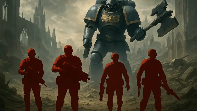 Игровые персонажи Helldivers 2 в стилистике Warhammer 40,000