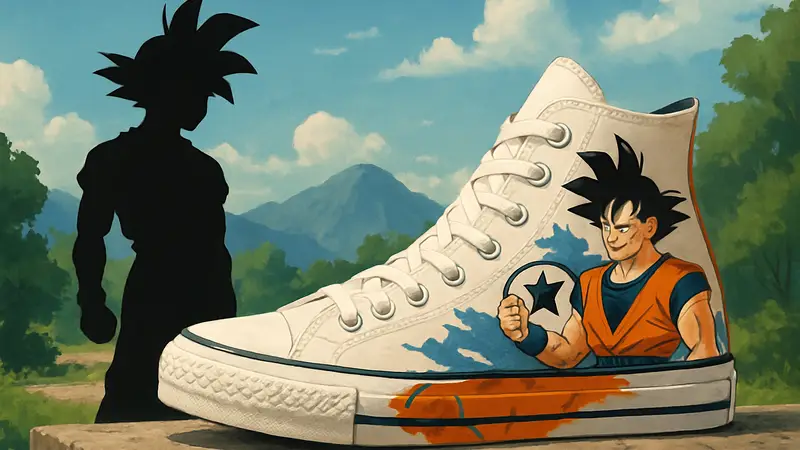 Кроссовки Converse из коллекции Dragon Ball Z с изображением Гоку.