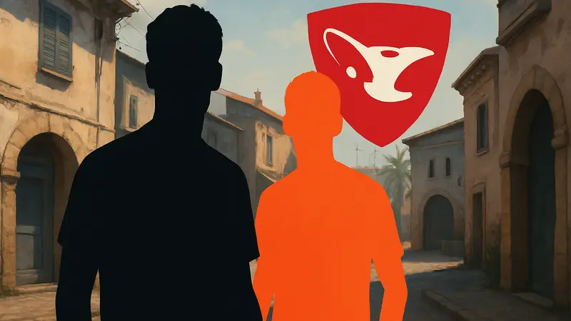 Состав команды MOUZ по CS2, игроки xelex и jL, логотип MOUZ.