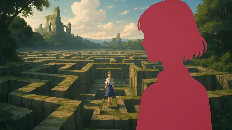 Трейлер аниме-фильма Лабиринт с английским дубляжом, кадр из фильма, Шей Рудольф