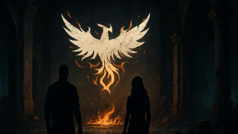 Изображение логотипа Ashes of Creation на темном фоне, символизирующее закрытие проекта Intrepid Studios.