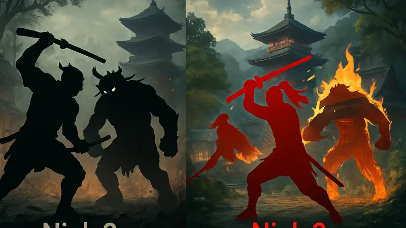 Сравнение геймплея Nioh 2 и Nioh 3, показывающее улучшения в боевой системе и графике.