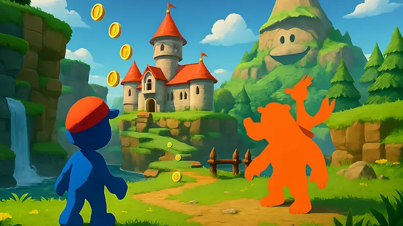 Скриншот нового 3D-платформера на Steam, стилистика Super Mario 64 и Banjo-Kazooie