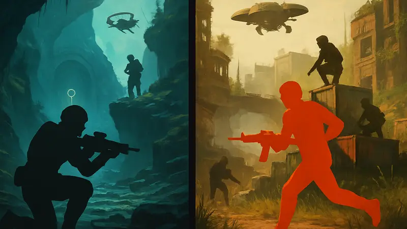 Сравнительный скриншот из игр Marathon и ARC Raiders, демонстрирующий игровой процесс двух экстракшен-шутеров.