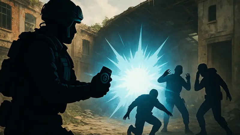 Игровой персонаж Call of Duty Black Ops 7 использует нелетальную серию убийств, чтобы оглушить врагов.