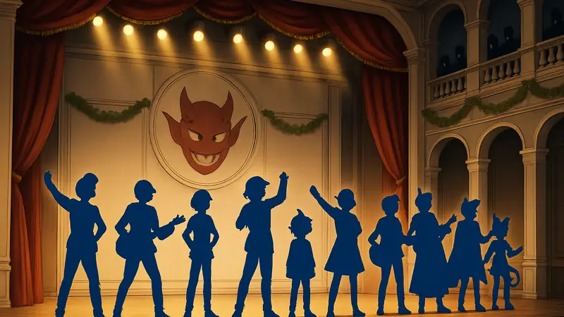 Кадр из аниме «Добро пожаловать в ад, Ирума-кун!», Аномальный класс на сцене