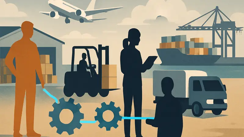 Инфографика: схема логистической цепочки, связанной автоматизацией