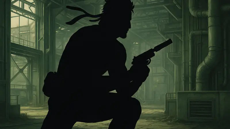 Алан Ричсон в образе Солида Снейка из Metal Gear Solid на фанатском арте.